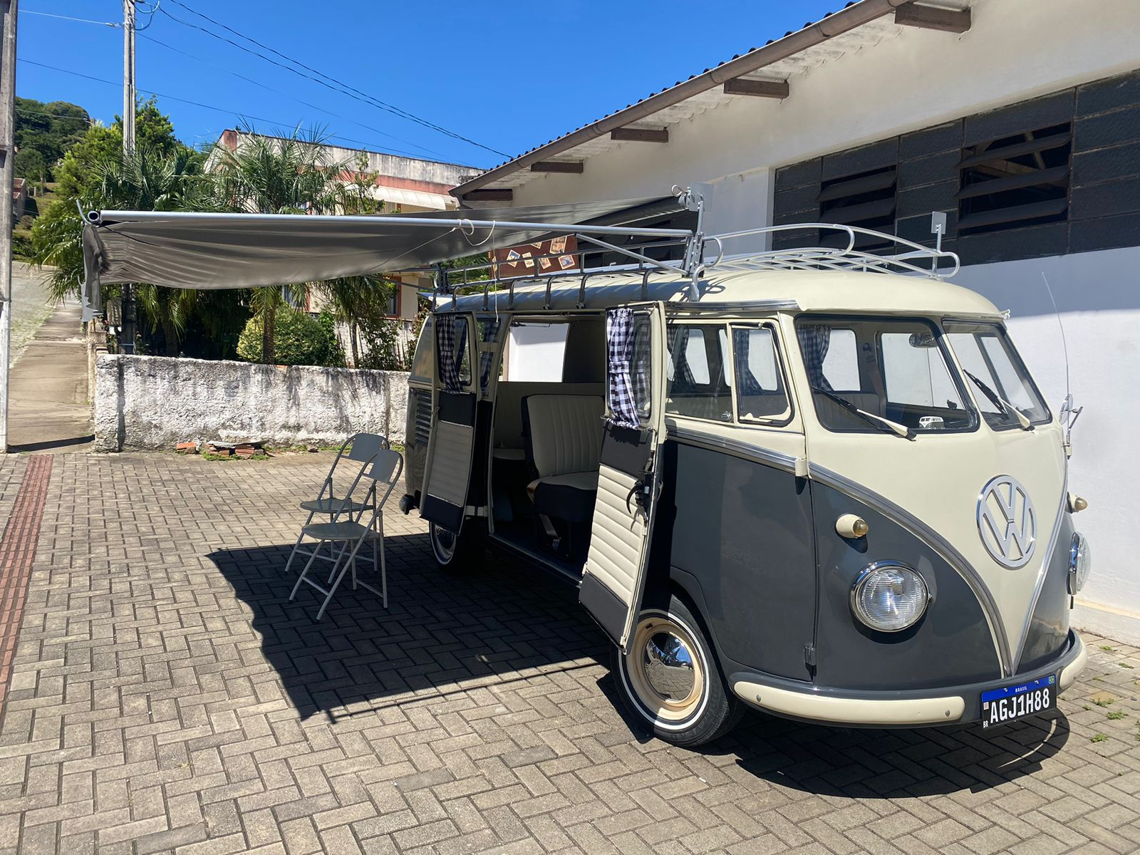 Bagageiro Kombi 3,0 mt + Estrutura Completa para Toldo (inclusive com Lona), Rack Kombi 3,0 mt + Estrutura Completa para Toldo (inclusive com Lona), 