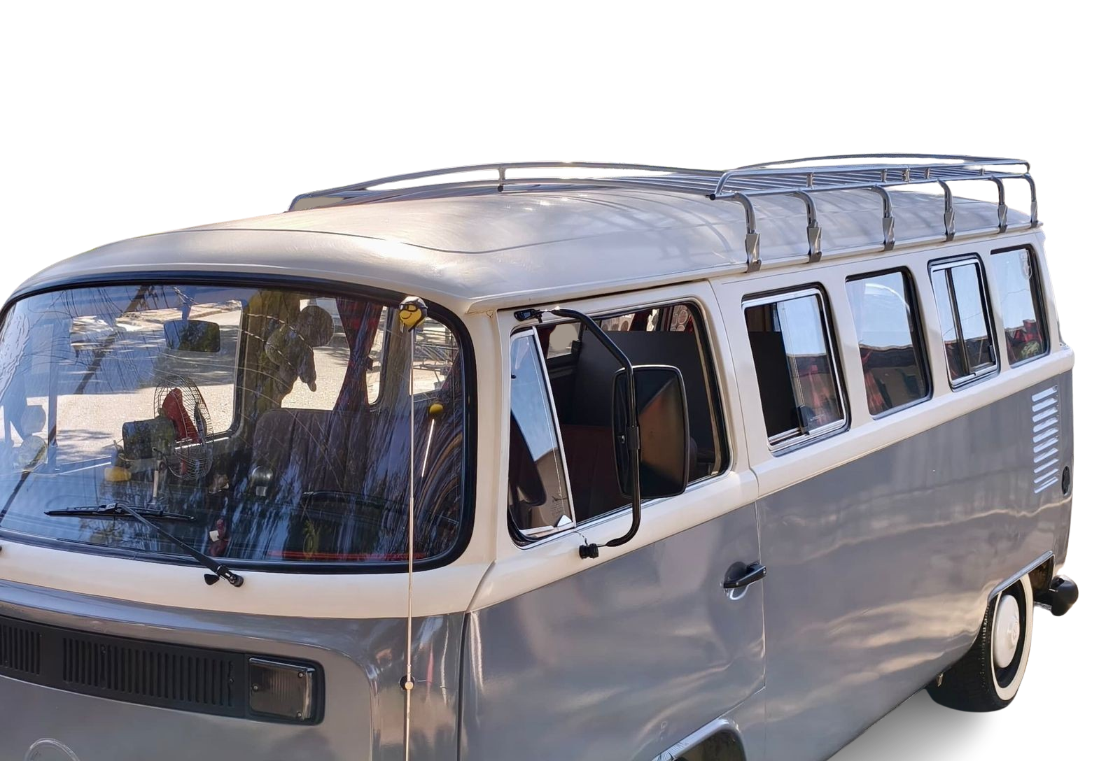 Bagageiro Para Garagens Baixas - Kombi Corujinha e Clipper, Maleiro de teto para Kombi com 2,40 mt GARAGENS BAIXAS